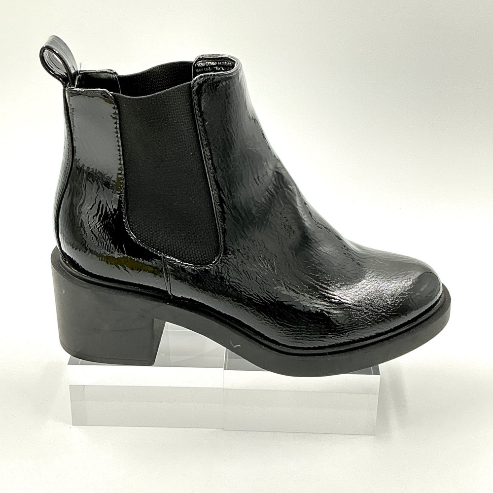 Andre Assous Size 7.5 Chelsea Boots Black Patent NEW Gemma Womens $149